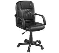 Yaheetech Silla de Oficina Ergonómica Ajustable en Altura Carga 123KG Negro