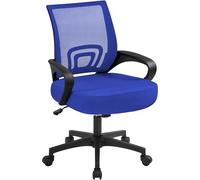 Yaheetech Silla de Oficina Silla de Escritorio de Malla Giratoria Azul