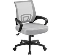 Yaheetech Silla de Oficina Silla de Escritorio de Malla Giratoria Gris