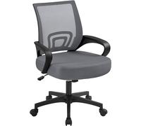 Yaheetech Silla de Oficina Silla Escritorio de Malla Giratoria Gris Oscuro
