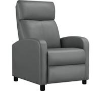 Yaheetech Sillón de Masaje Silla Relax Butaca Sofá Ajustable de Relajación con Función Reclinable para Sala de Estar y Dormitotio Gris
