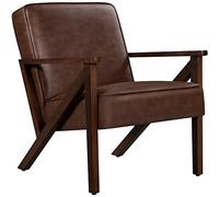 Yaheetech Sillón de Piel Sintética para Salón con Respaldo, Marrón Oscuro