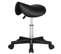 Yaheetech Taburete con Ruedas 50x45,5-60cm Soporta hasta 120kg Negro