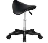 Yaheetech Taburete con Ruedas Ajustable en Altura 45,5-60 cm Negro