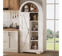 YAIXBNG 170 × 70 × 35 cm de alto, armario de cocina, vitrina, armario de vino, con estante sobre la puerta y parte superior abierta, adecuado para cocina, comedor, salón y dormitorio; color blanco