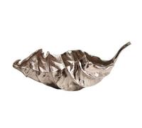 Yajuyi Bandeja de Servicio Plateada Bandeja Centro de Mesa Fuente Alargada Bandeja Decorativa Aluminio Resistente Acabado Martillado Laterales Curvados, 古铜色, 大 44.5 16.5 H18.5cm