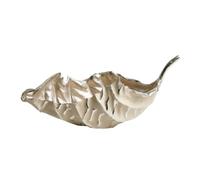 Yajuyi Bandeja de Servicio Plateada Bandeja Centro de Mesa Fuente Alargada Bandeja Decorativa Aluminio Resistente Acabado Martillado Laterales Curvados, 银色, 大 44.5 16.5 H18.5cm