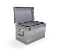 Yajuyi Caja de Herramientas de Acero Inoxidable Baúl Contenedor Amplia Capacidad para Ordenar Piezas y Equipos Cierre Reforzado y Tapa Asistida Sellado, 60x40x40cm