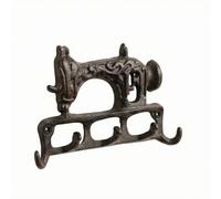 Yajuyi Gancho Pared Rústico Hierro Fundido con Cuerpo corativo en Relieve y Varios Ganchos Curvos para Colgar Chaquetas Bolsos y Sombreros en Recibidor Dormitorio, Marrón Oxidado
