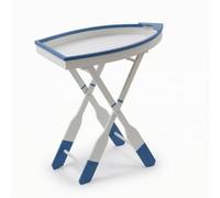 Yajuyi Mesa Plegable Barco Mesa Auxiliar Mesa Lateral Mesa Decorativa con Cuerpo Tablero Envejecido Patas Cruzadas Plegables Ligera Apta para Niños Plantas Esquina Dormitorio 64.5cmx29.3cmx69cm