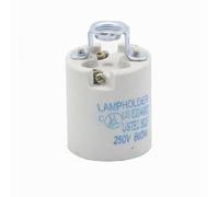 Yajuyi Portalámparas Cerámico E14/E27 (2 Unidades), Adaptador Resistente Al, Accesorio de Iluminación para Bricolaje, con Cableado, 4 Piezas