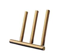 YAKUFAST 1 pieza M2 M2.5 M3 M4 M5 M6 M8 M10 M12M M14 M16 M18 M20 varilla roscada completa de latón(M5x500mm(1pcs))