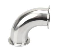 YAKUFAST 3/4 "1" 2 "3" 4 "19mm-102mm tubo OD sanitario Tri abrazadera virola OD codo de 90 grados accesorio de tubería de acero inoxidable 304 Homebrew(63mm x Ferrule 77.5)