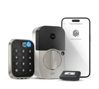 Yale Assure Lock YRD430-F-ZW3-619 - Cerrojo de seguridad de 2 toques, níquel satinado sin llave, con teclado táctil conectado Z-Wave (ZW3) para entrada de código y acceso remoto, YRD430-F-ZW3-619