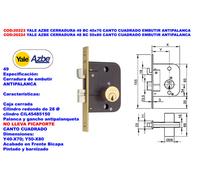 Yale AZBE 49 BC Cerradura de embutir 50x80 mm Antipicado