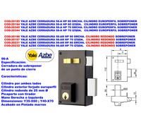 Yale Azbe 56-A HP Cerradura de Sobreponer Izquierda Cilindro Perforado