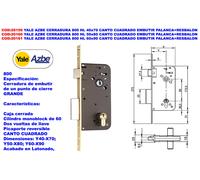 Yale AZBE 800 HL Cerradura de Embutir 60x90 con Palanca y Resbalón