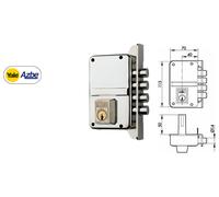 Yale AZBE Cerradura 8-0 HN 70 Derecha Sobreponer Antipala