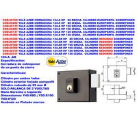 Yale AZBE Cerradura de Sobreponer Izquierda Solo Palanca 124 AR HP 120