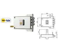 Yale Cerradura 7-HN para sobreponer en puerta antipánico izquierda