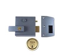 Yale B-1-DMG-PB-60 - Pestillo de Doble Bloqueo - 60 mm - Acabado metálico Oscuro/latón Pulido de Alta Seguridad Que se Puede Bloquear Desde el Interior con Llave