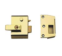 Yale B-2-BLX-PB-40 - Cerrojo de Doble Bloqueo, Respaldo de 40 mm, Acabado de latón, Alta Seguridad, se Puede Bloquear Desde el Interior con Llave, Brasslux