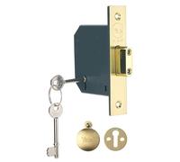 YALE B-M552-PB-65 Cerradura de mortaja de 5 palancas, Alta Seguridad, Acabado de latón, 2.5 Inch/64 mm