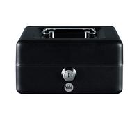 Yale Caja de efectivo grande YCB/060/BB2 Seguridad estándar Cerradura con llave Asa de transporte Acabado negro mate Bandeja interna extraíble