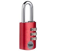 Yale candado de combinación acero cuerpo 21×33 mm arco Ø3 mm sin llave seguridad estándar interior código reajustable