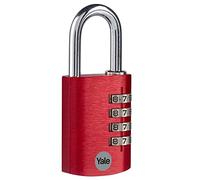 Yale candado de combinación acero endurecido cuerpo 38×53 mm arco Ø6 mm sin llave seguridad estándar interior código reajustable