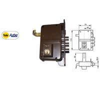 YALE Cerradura AZBE 8 HP 70 Derecha Sobreponer Antipala