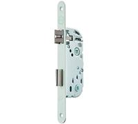 Yale - Cerradura de empotrar con condena, eje 40 mm, maletero de 135 mm, certificado NF Nivel 2 - Y73R-A40/B/SC - Pestillo reversible, cabezal redondo - Puerta de baño y WC - Blanco, Pasador Incluido,