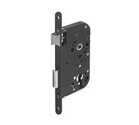 Yale - Cerradura de empotrar (orificio de cilindro, eje 40 mm, maletero de 148 mm, Y60R-A40/N, perno reversible, cabezal de punta redonda, puerta de entrada, de servicio, locales sensibles - negro, 40