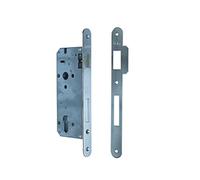 Yale Cerradura de puerta de madera de níquel satinado Y52X10350S2, bordes redondos, entrada de 35 mm