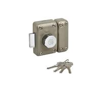 Cerradura de seguridad Yale para cilindro Knauf con llave exterior, color beige