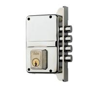 Yale – Cerradura de sobreponer Alta Seguridad 8-0, entrada 40 mm, derecha, níquel