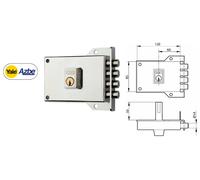 Yale Cerradura de Sobreponer AZBE FIN 7-0 HN 120 Izquierda Antipalanca