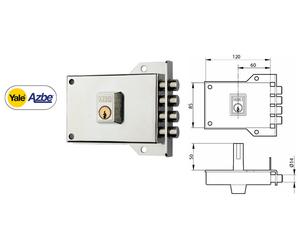 Yale Cerradura de Sobreponer AZBE FIN 7-0 HN 120 Izquierda Antipalanca