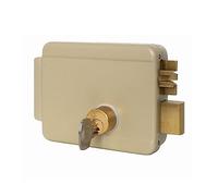 Yale Cerradura eléctrica de aplicar con accionamiento para verja Y68000501 Mano Derecha, Acero Pintado, bajo Voltaje, Entrada 50 mm