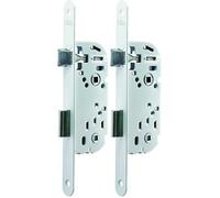 Yale cerradura empotrada baño WC 40 mm: caja 135 mm, cierre con botón 1 vuelta, pestillo reversible silencioso, blanco, incluye placa de cierre (Paquete de 2)