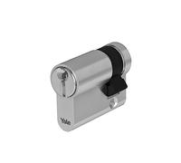 Yale Cilindro europeo de máxima seguridad con pomo para cerradura YC204KD303005N1 niquelado, 30/30 mm, 5 llaves con pista Snake, 14 pines