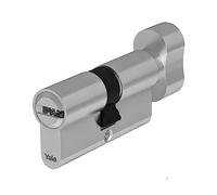 Yale Cilindro Europeo de máxima Seguridad con pomo para Cerradura YC204KD304005N1 niquelado, 30/40 mm, 5 Llaves con Pista Snake, 14 Pines