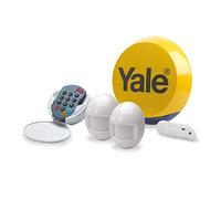 Yale HSA Essentials Kit de alarma, funciona con pilas, kit de 5 piezas, autocontrolado, sin contrato, inalámbrico, sensores de movimiento PIR, sirena externa con sensor de puerta/ventana, teclado, sin