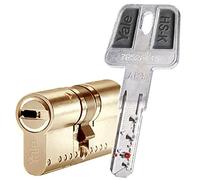 Yale - Cilindro de alta seguridad HSKMOD3040L4 - Doble embrague, leva larga, latonado 30x40 mm