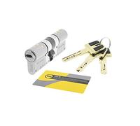 Yale Cilindro de alta seguridad HSKMOD3535N4 Doble embrague leva larga niquelado 35 x 35 mm