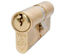 YALE KM3030-PB 1-Star Superior Euro-Cilindro Doble, Alta Seguridad, en Caja, Apto para Todo Tipo de Puertas, Latón-3 Llaves (0 Extra), 30:10:30 (70 mm)