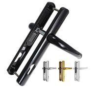 Yale Manija de Puerta Superior, Seguridad estándar, para Puertas de PVC, Funciona con Cilindros y cerraduras de mortaja, Paquete Visi, Acabado Negro, 92 mm/215 mm
