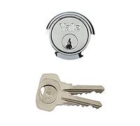 Yale P-X54KP-CH - Cilindro de llanta de Repuesto, Apto para Puertas de 38-57 mm, Alta Seguridad, 4 Llaves Incluidas, Acabado Cromado, en Caja