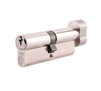 YALE PKMT3030NP 1-Star Superior Euro-Cilindro Doble con 3 Llaves, Alta Seguridad, en Caja, Apto para Todo Tipo de Puertas, Níquel (en Visipack), 30:10:30 (70 mm)