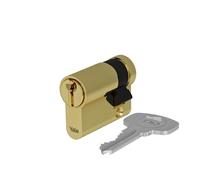 Yale Security 10-0551-0030-00-0211 Yale 500 Plus Serie Euro-Profilzcylinder - Hälfte - 30 - Cilindro de perfil Messing poliert, níquel satinado